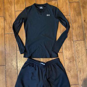 Ladies 12 / 14 UNDER ARMOUR SHIRT & REEBOK SHORTS